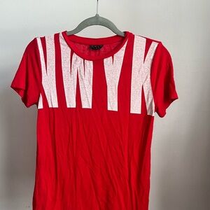 Topshop Red Tee with White Lettering